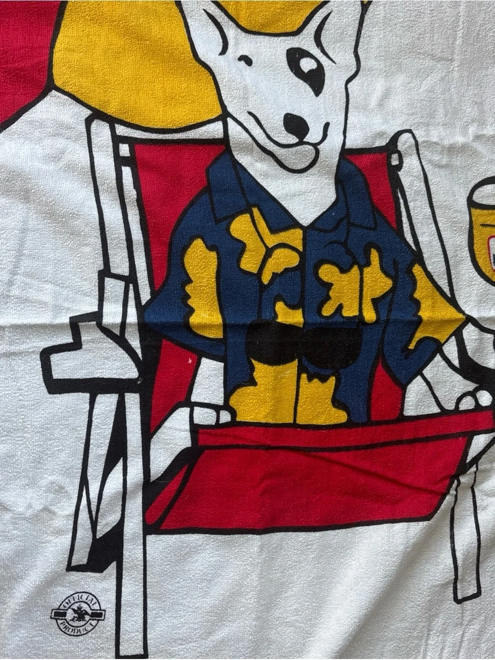 New rare 80s 1980 Bud Light Spuds Mackenzie Beach Towel vintage collectible